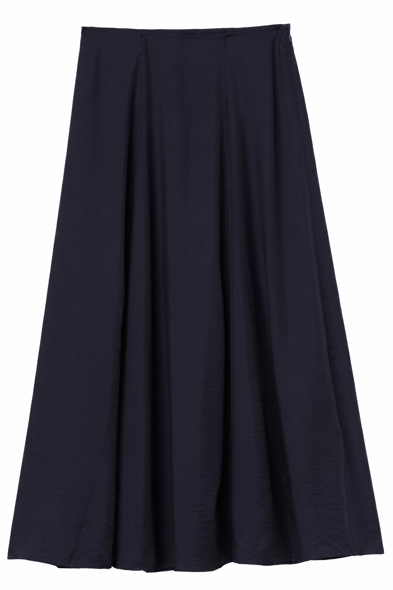 Flowy Dark Blue Midi Skirt