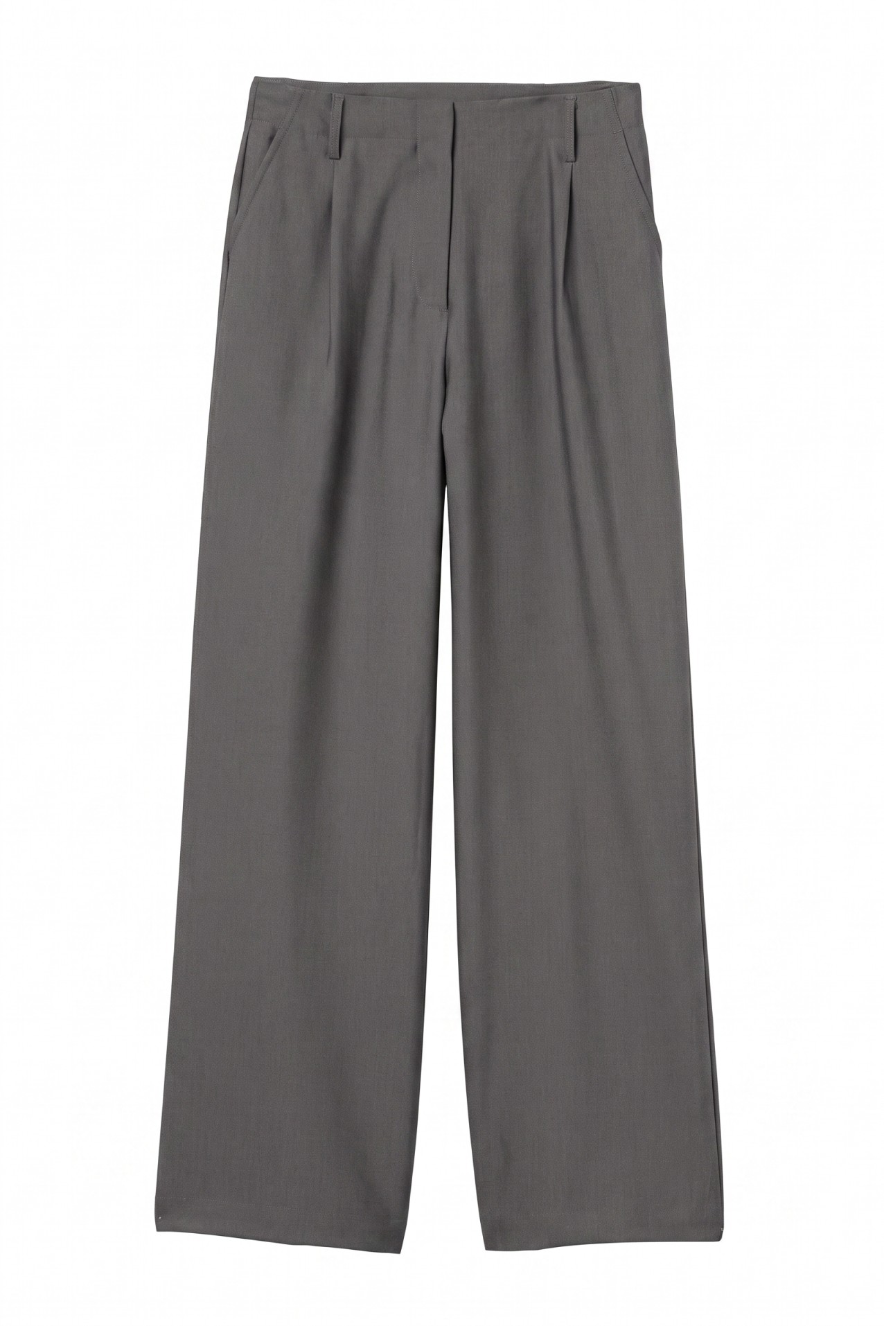 Grey Wide Leg Trousers