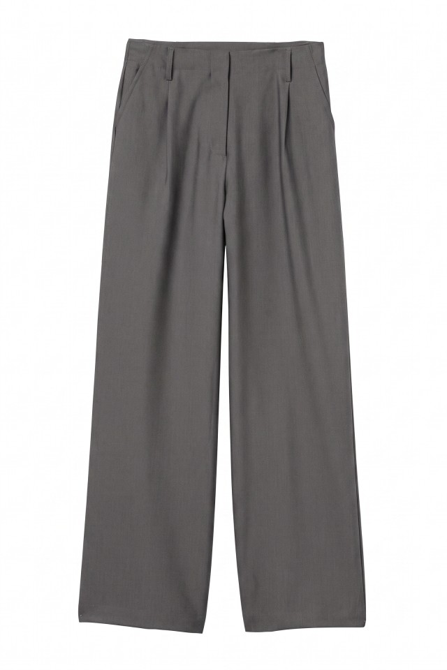 Grey Wide Leg Trousers Grey Wide Leg Trousers