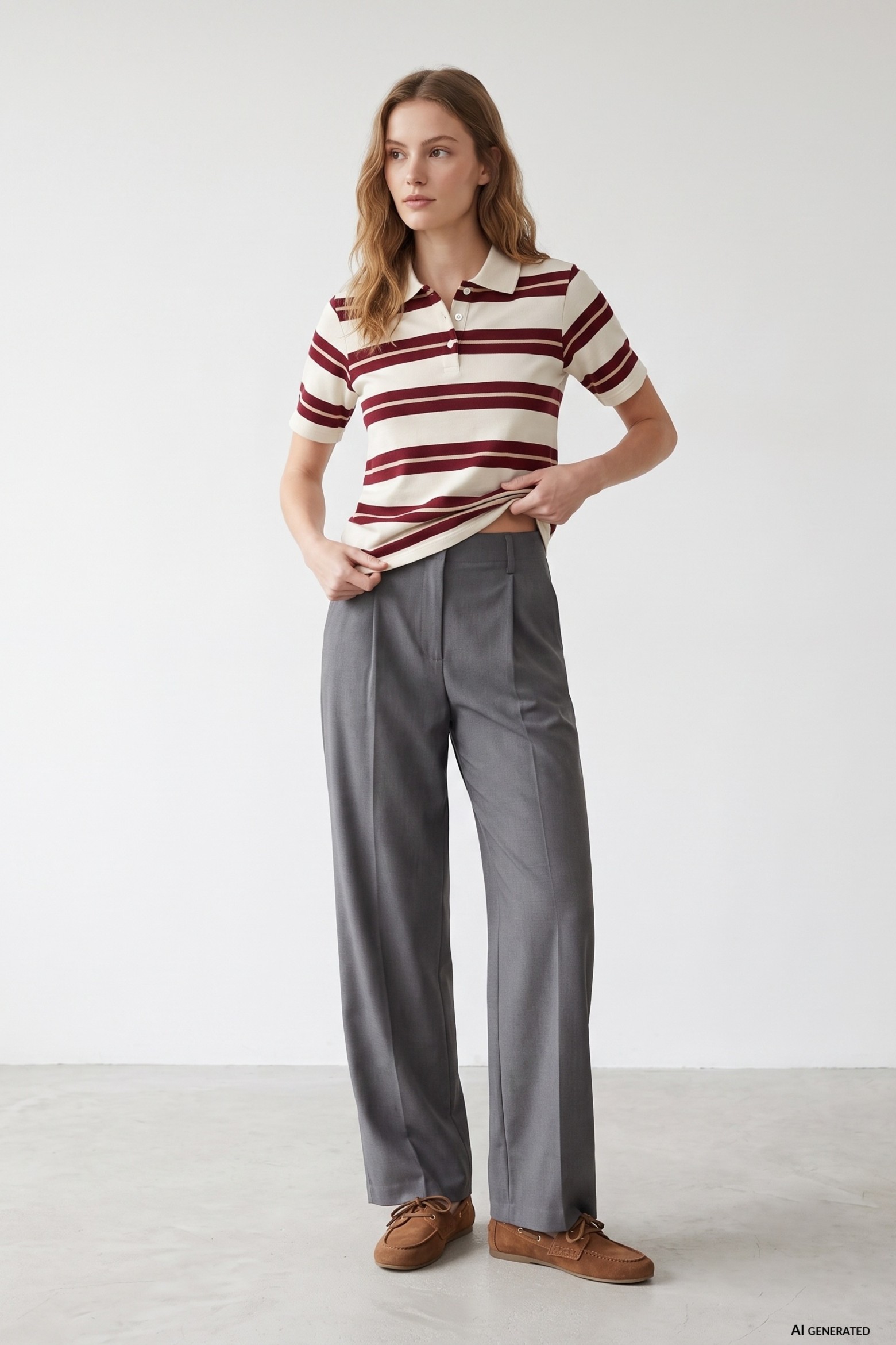Grey Wide Leg Trousers