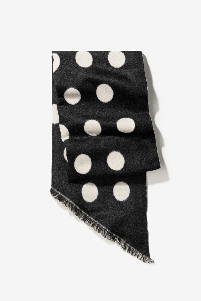 Black Polka Dot Scarf