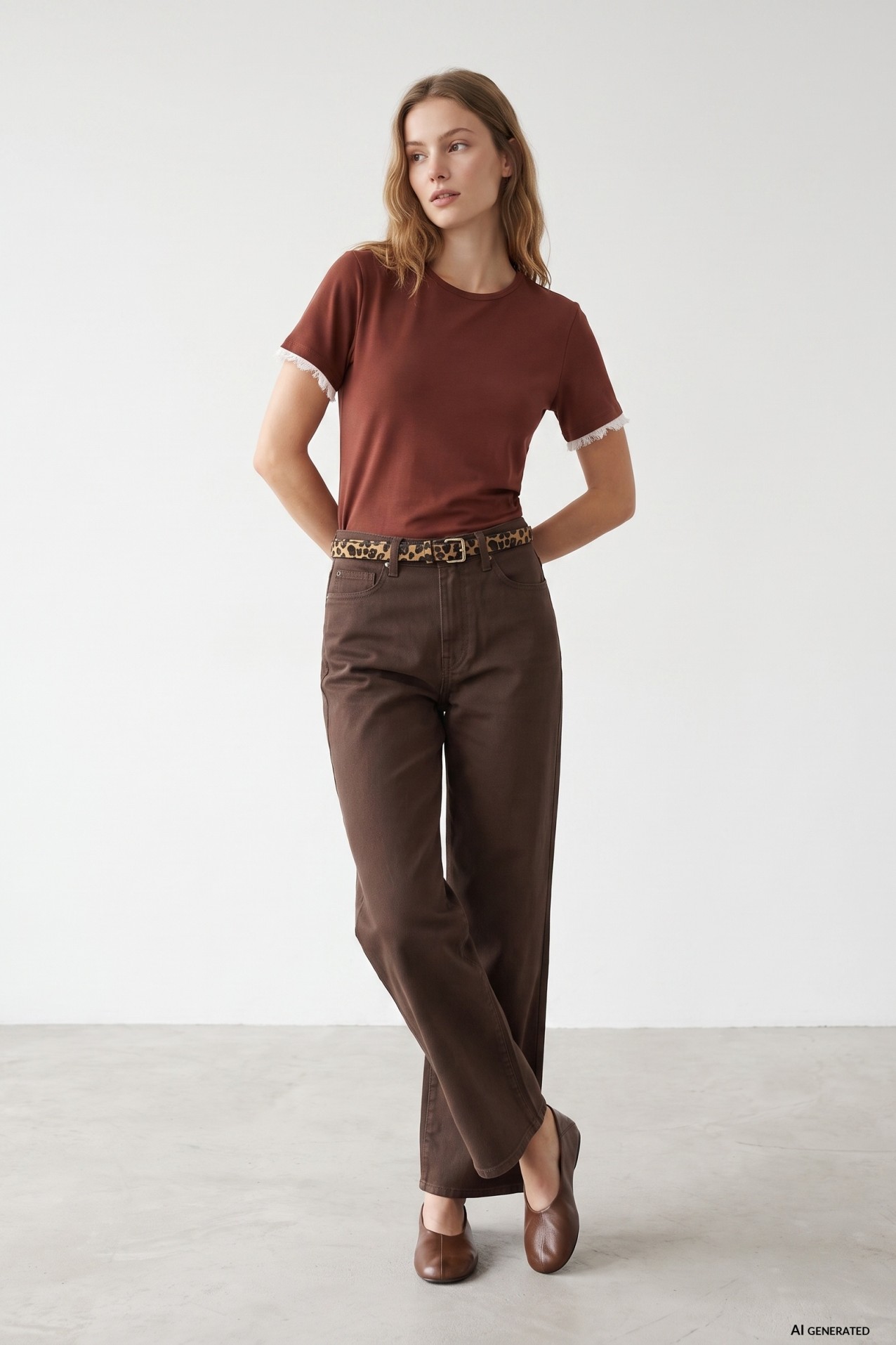 Camiseta slim rojo oscuro