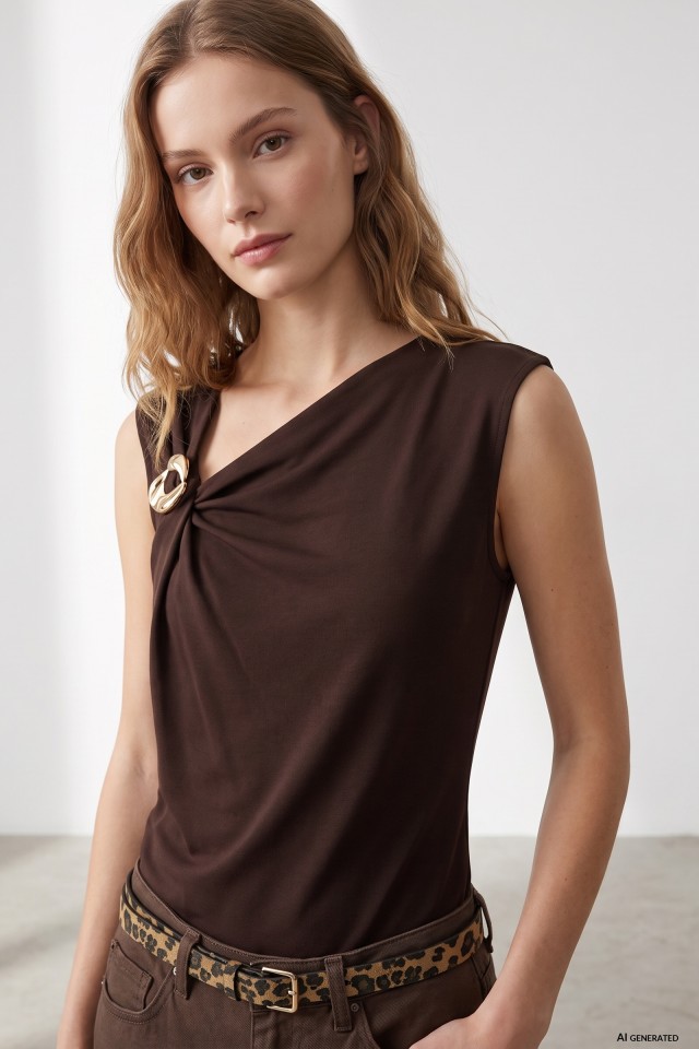 Brown Slim Fit T-shirt Brown Slim Fit T-shirt