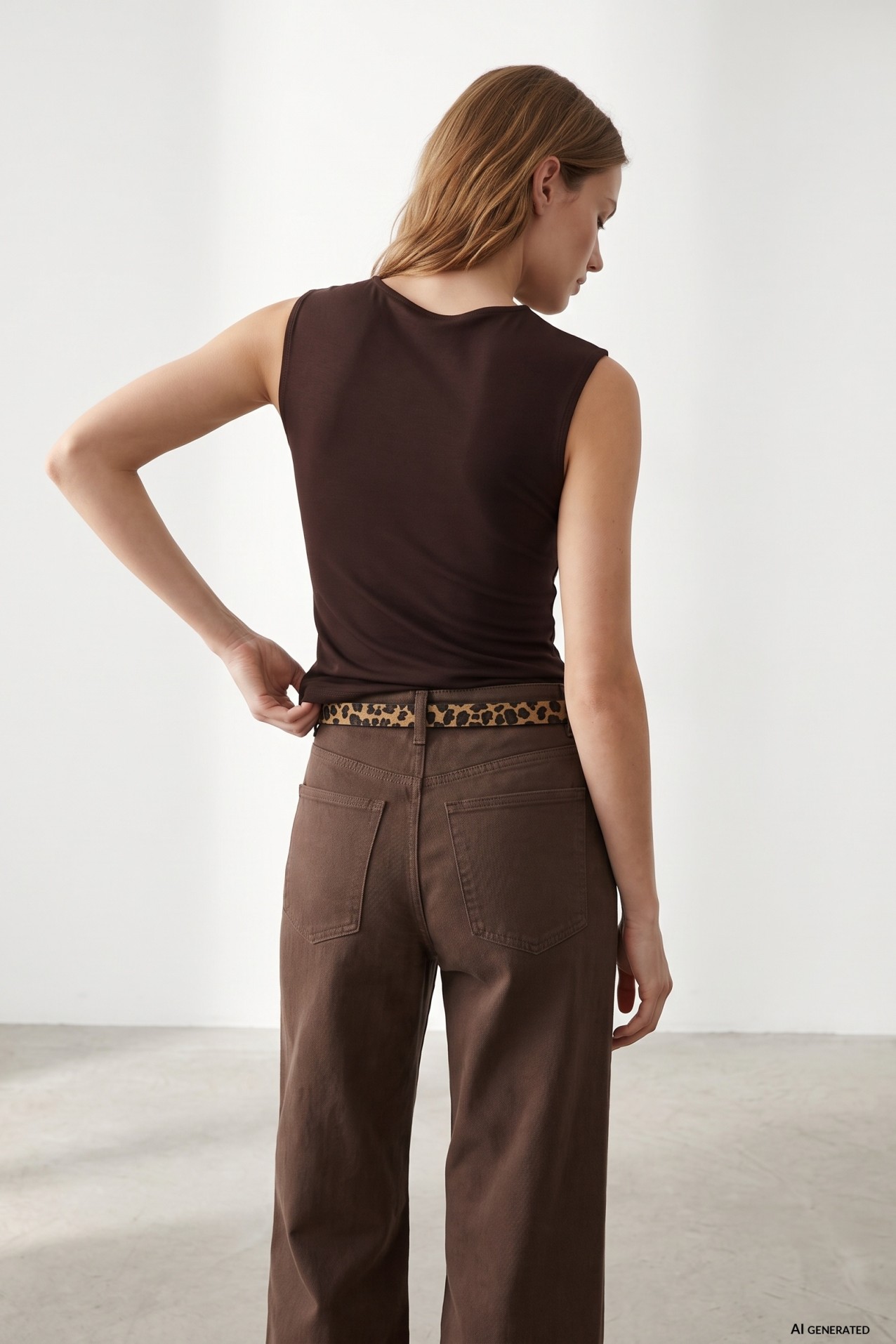 Brown Slim Fit T-shirt