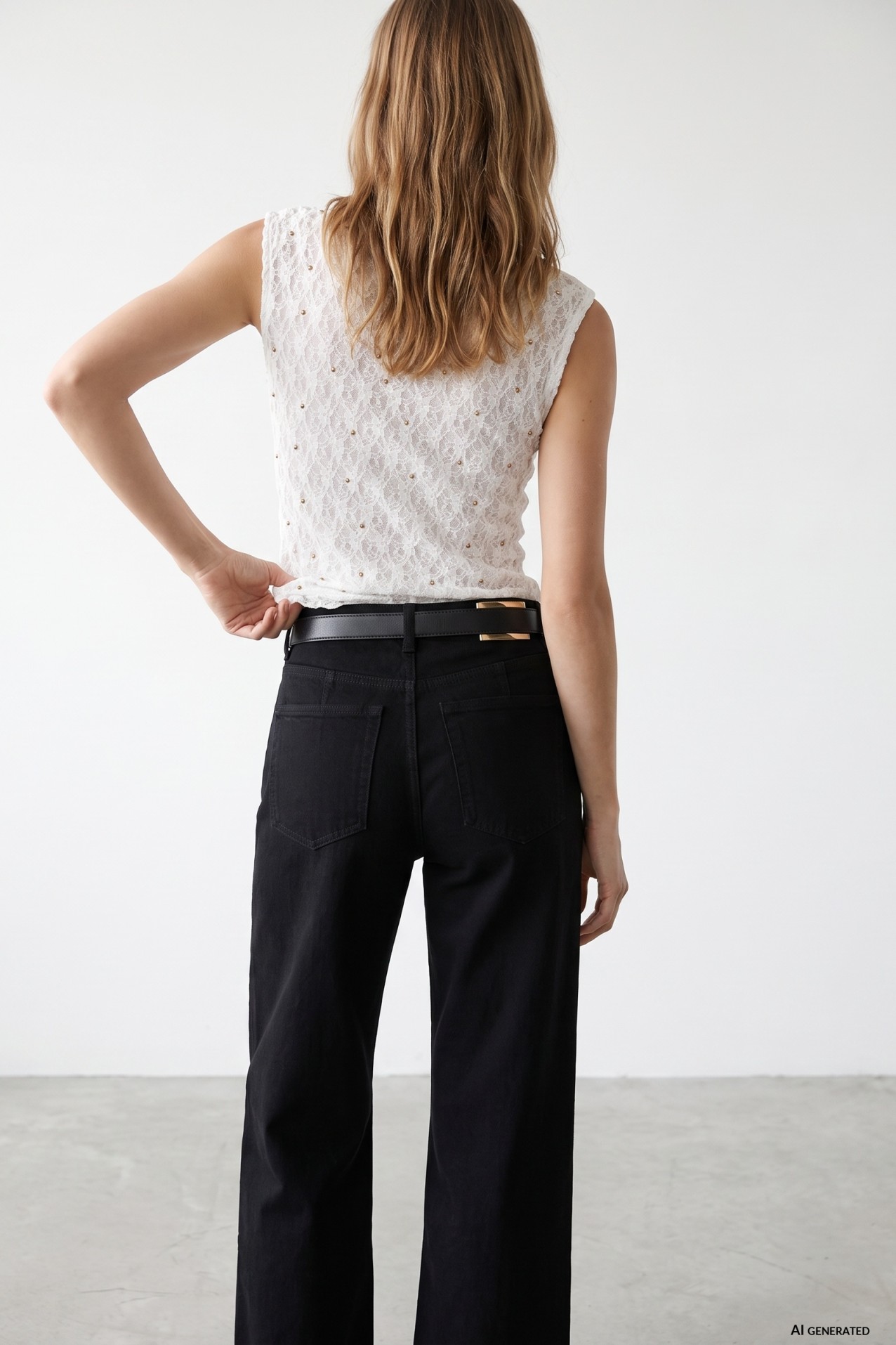 Beige Slim Textured Tee