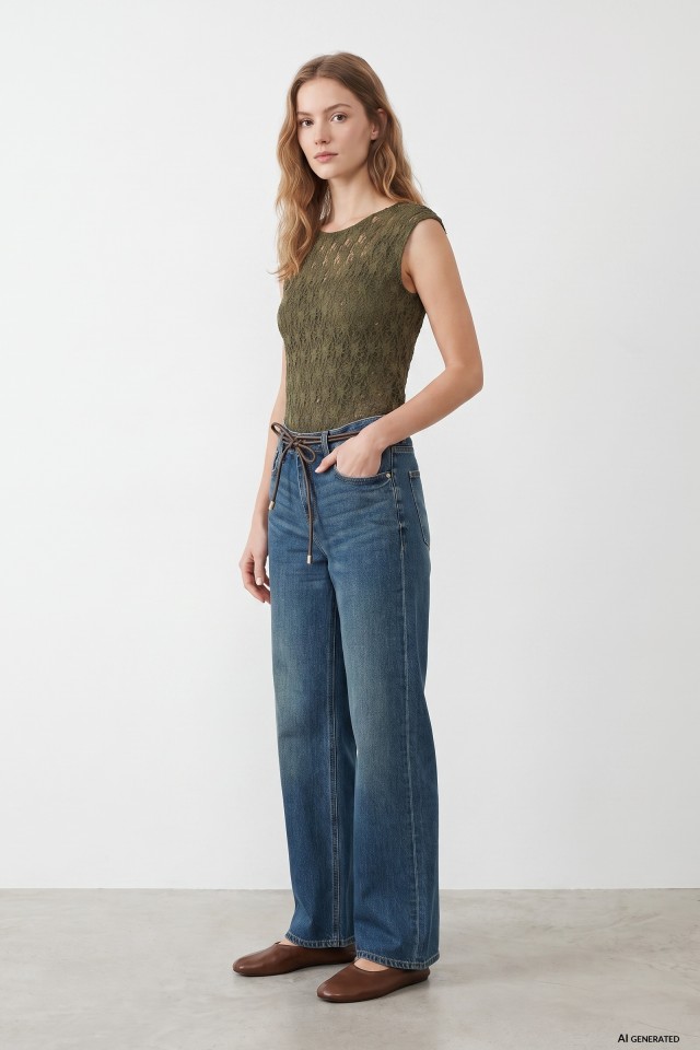 Slim green lace t-shirt Slim green lace t-shirt