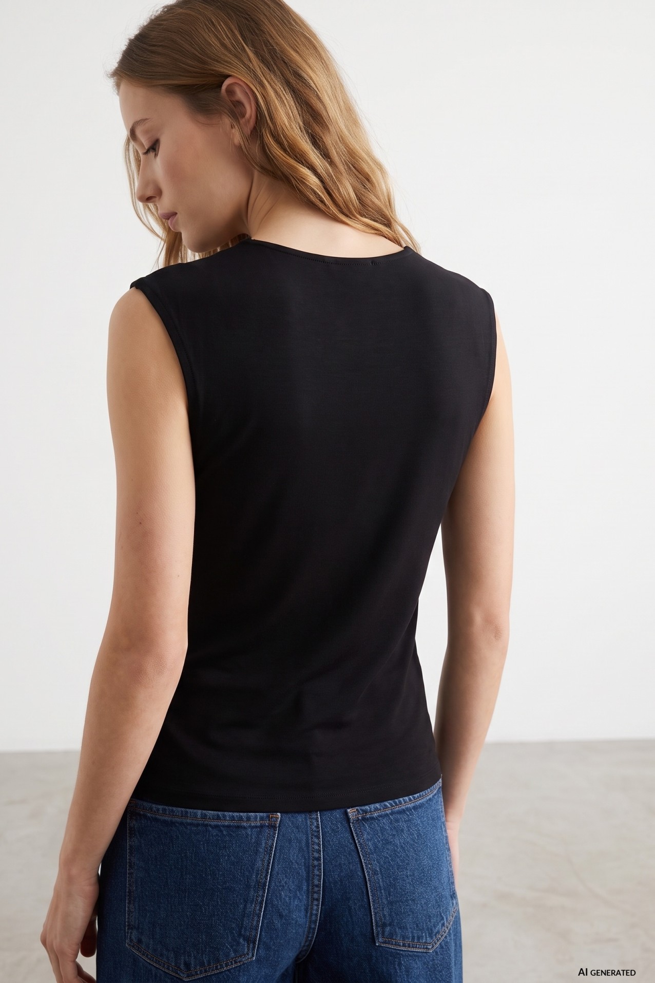 T-shirt slim preta detalhes