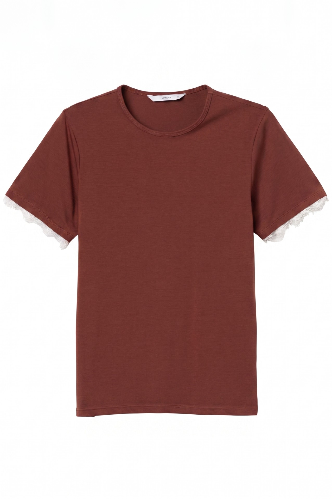 Camiseta slim rojo oscuro