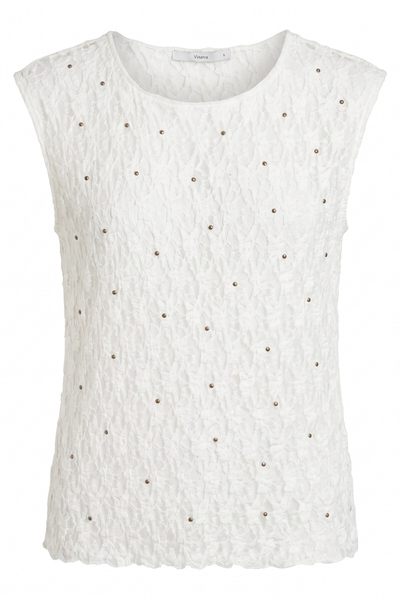 Beige Slim Textured Tee