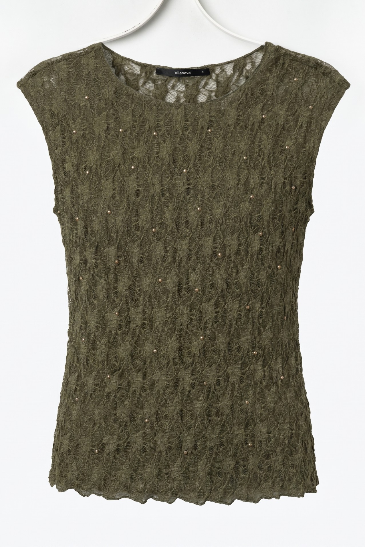 Slim green lace t-shirt