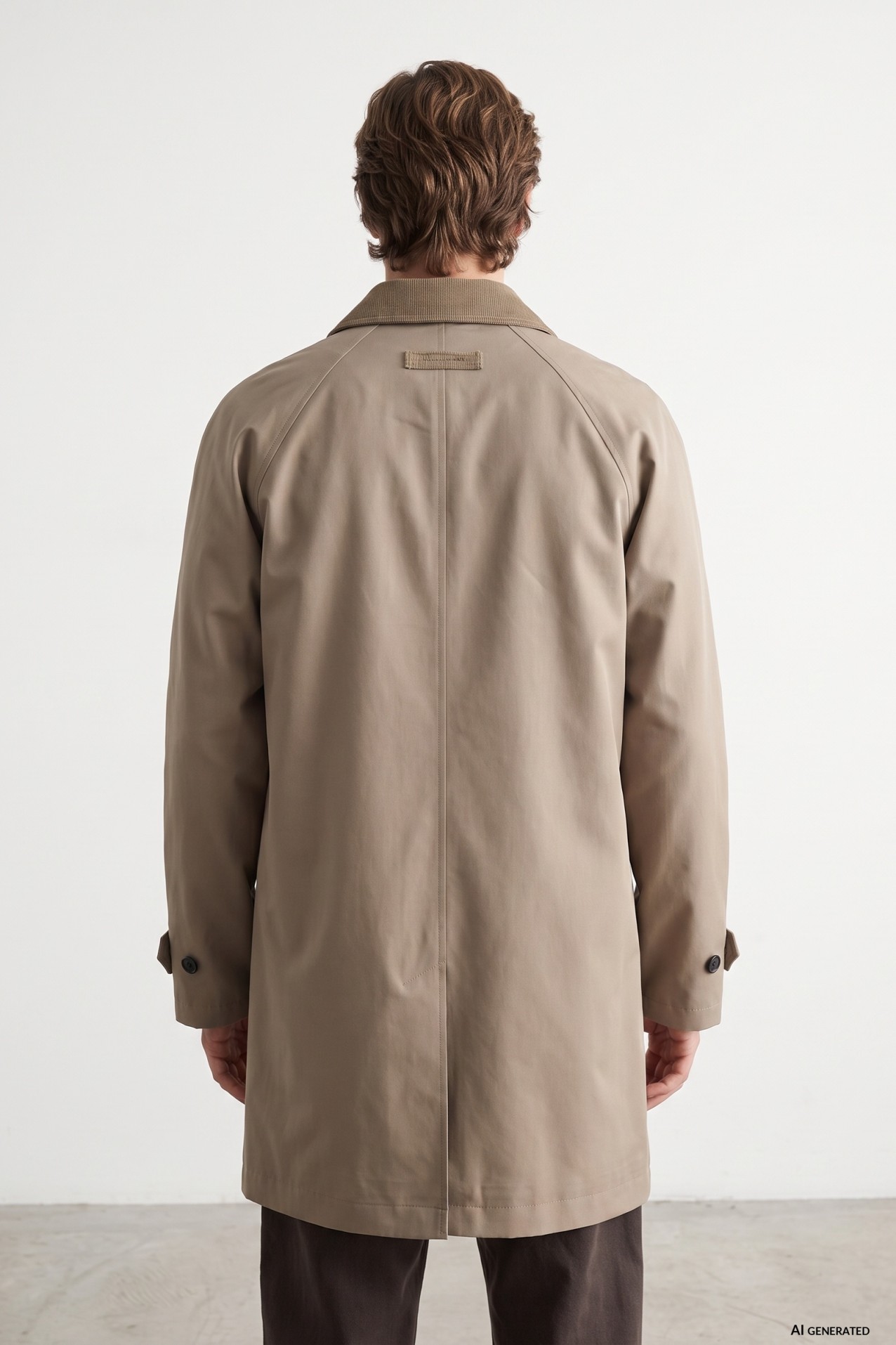 Beige Regular Long Coat
