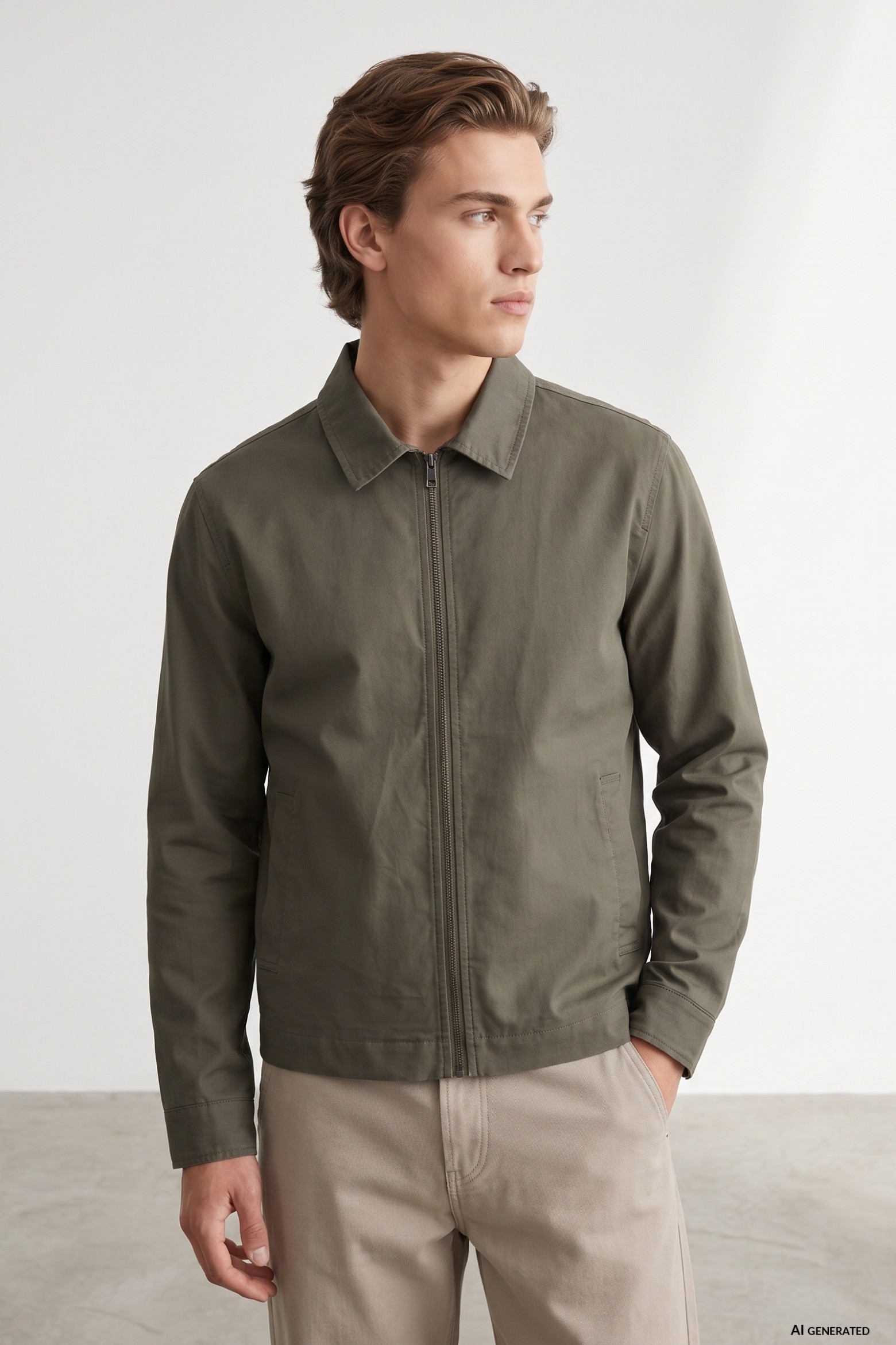 Green Short Casual Jacket