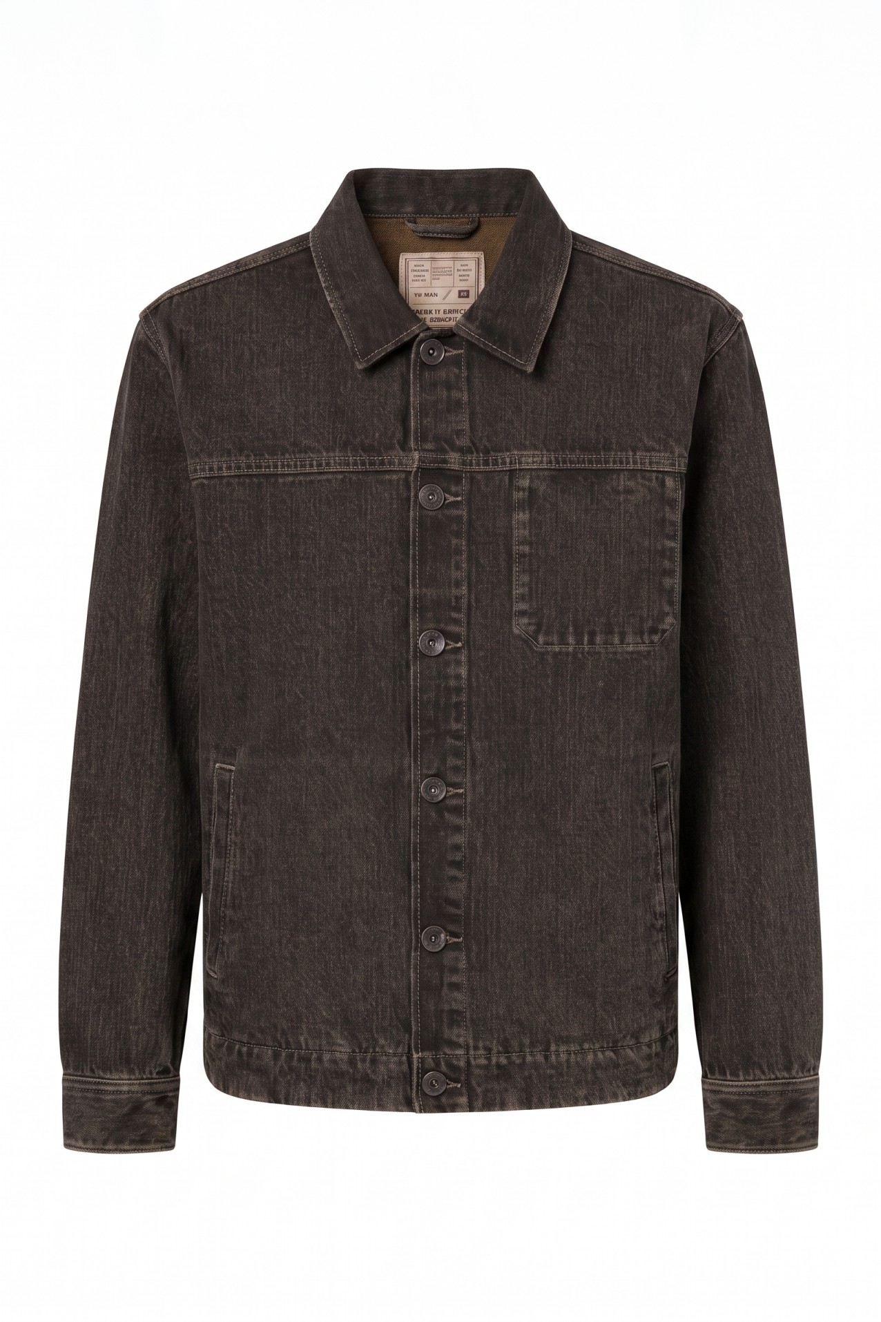 Relaxed Black Shirt Jacket