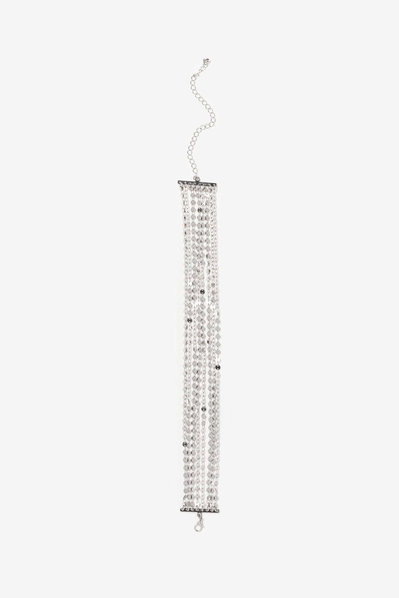 Chunky Silver Beaded Necklace