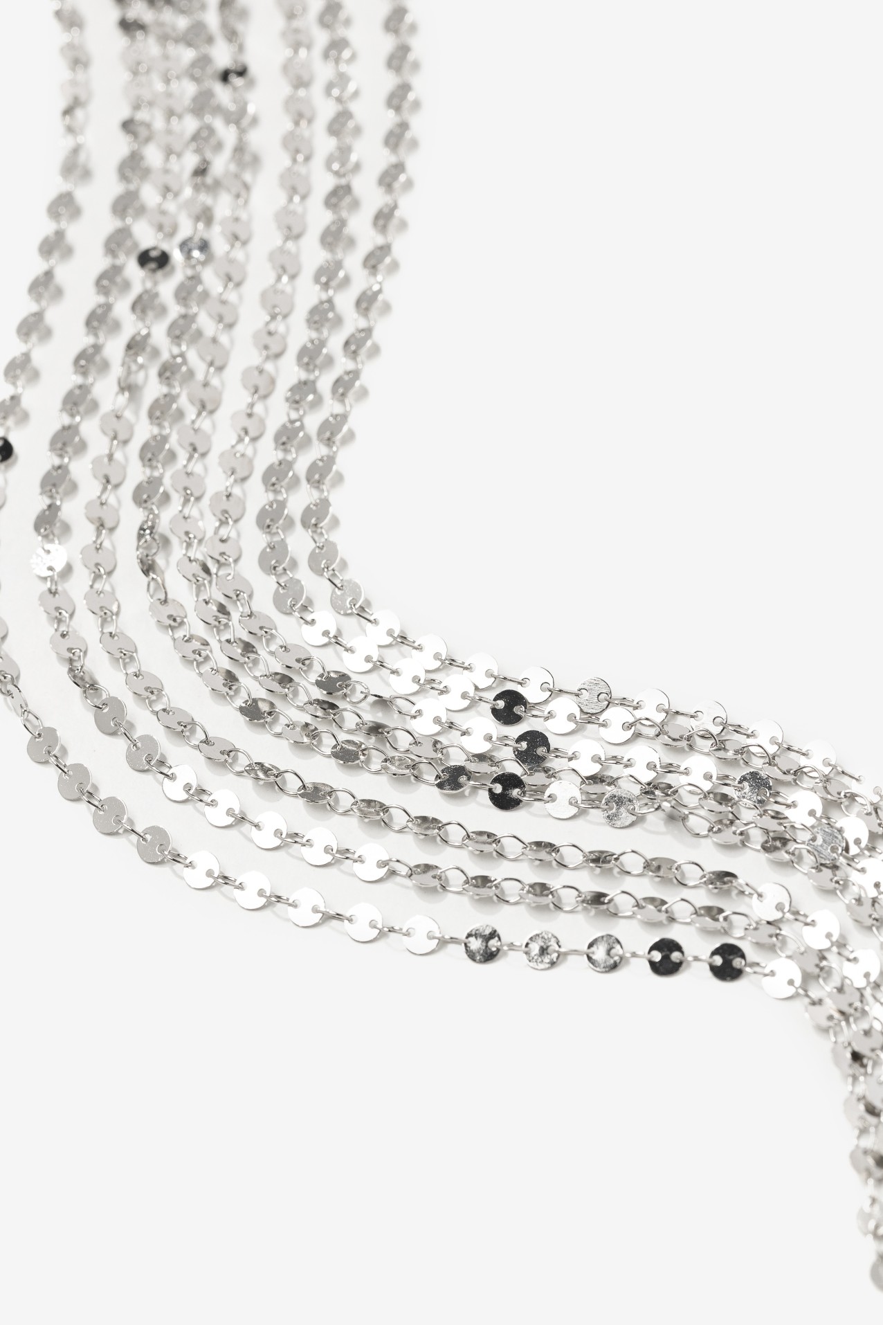Chunky Silver Beaded Necklace