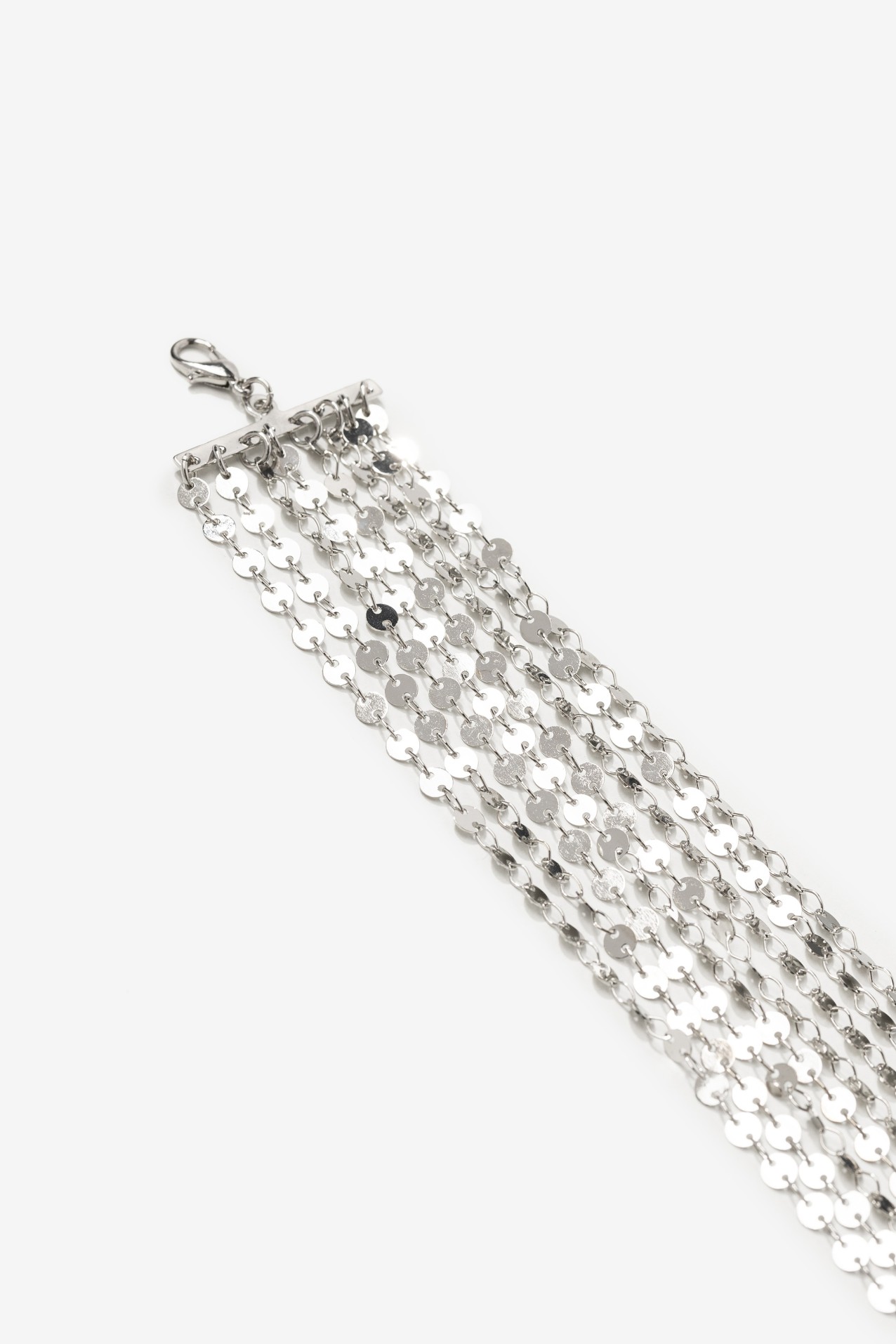 Chunky Silver Beaded Necklace
