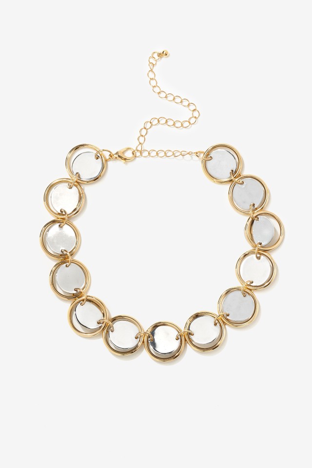 Colar chunky elos dourados