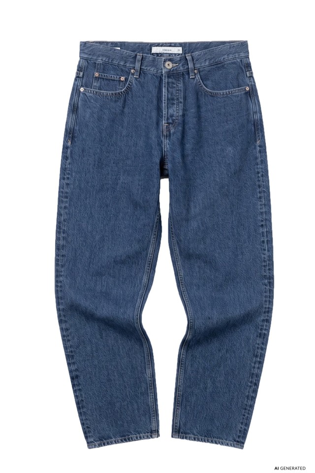 Loose Fit Blue Jeans