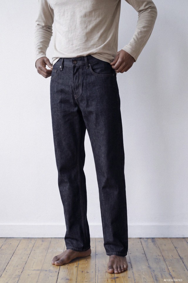 Straight Fit Dark Jeans