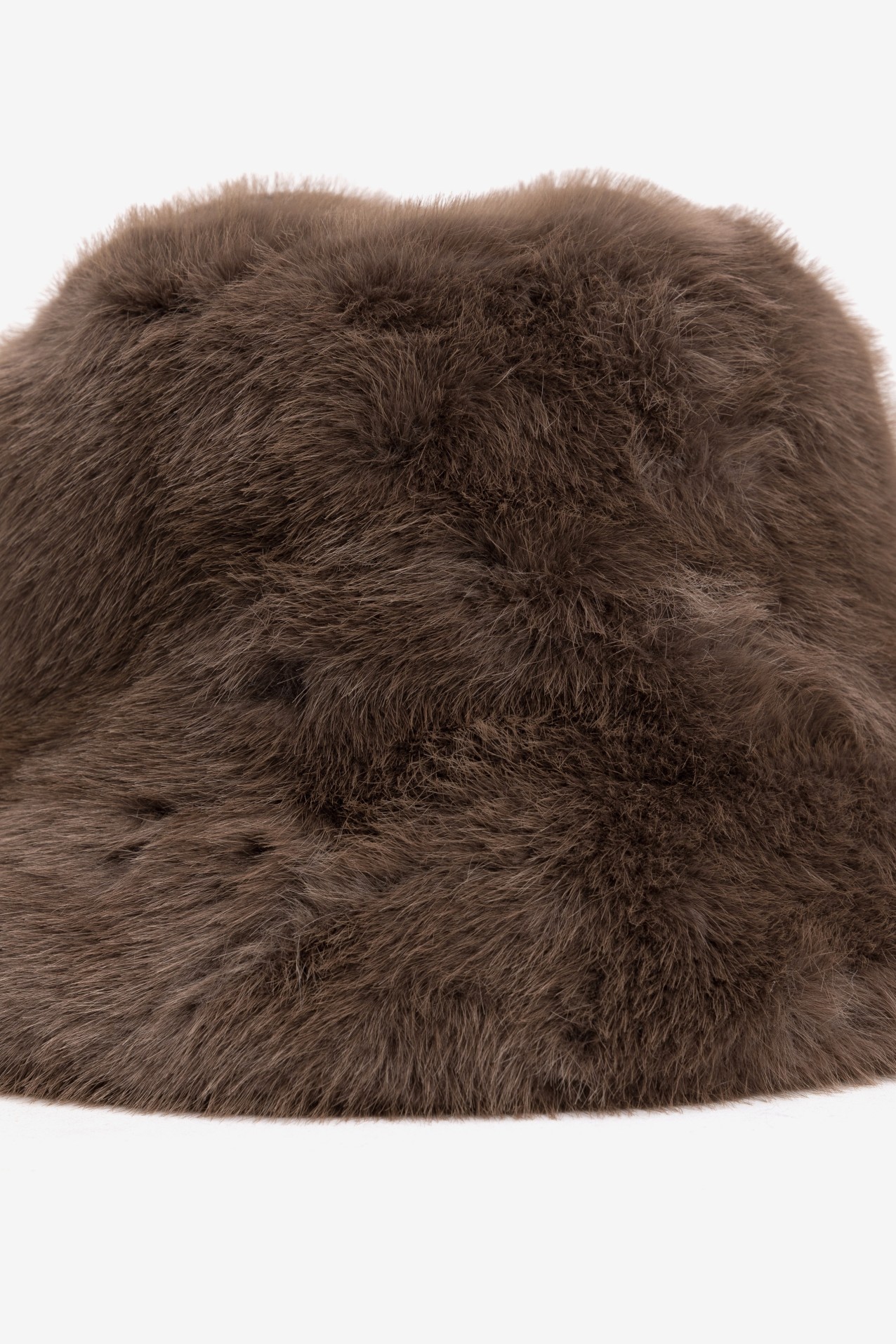Brown Fuzzy Bucket Hat