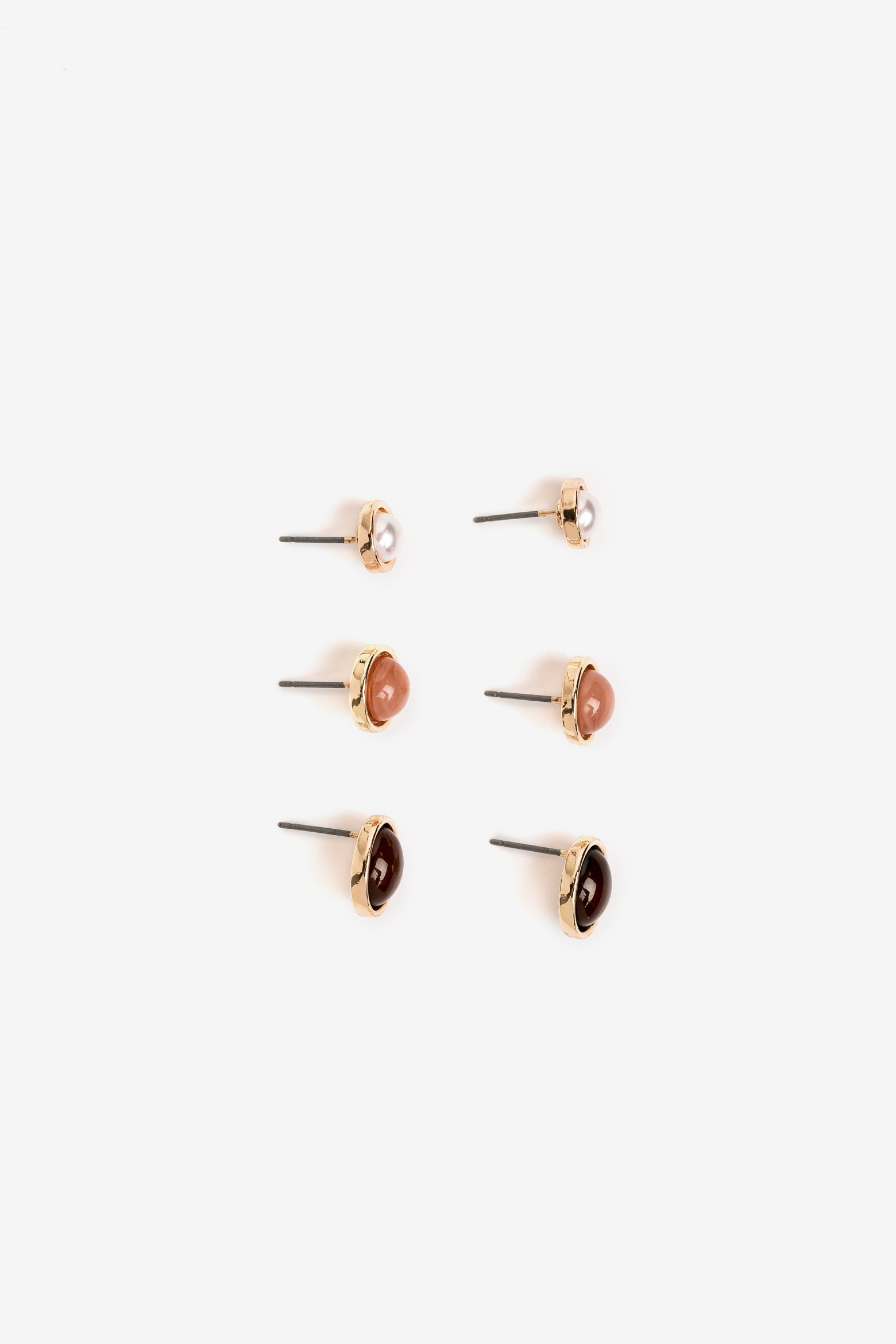 Minimal Gold Stud Earrings Set