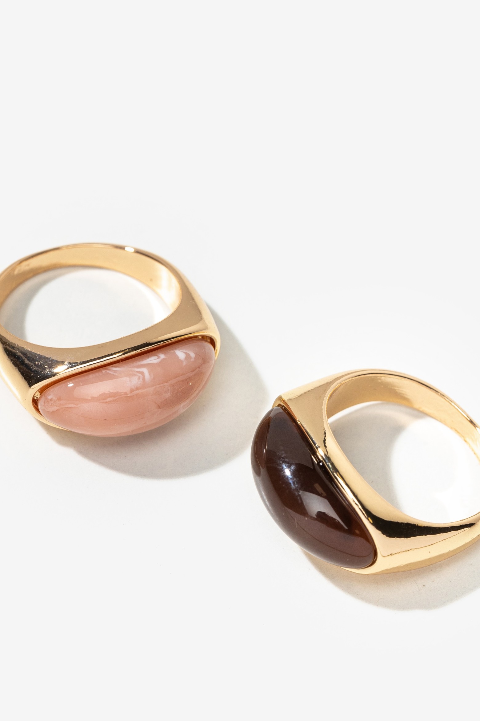 Chunky Brown Gold Rings
