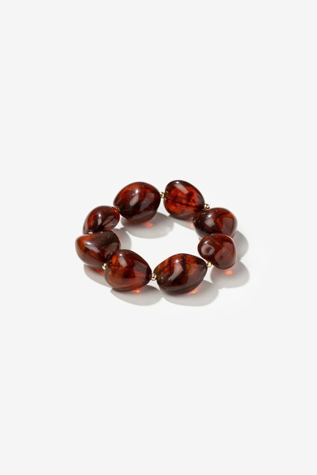 Chunky Brown Bead Bracelet