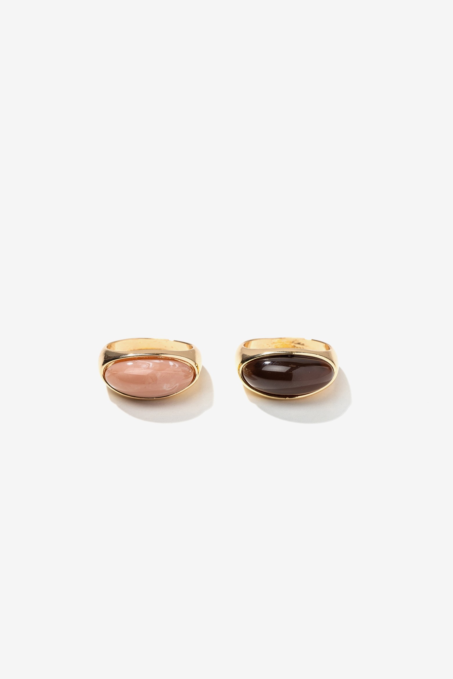 Chunky Brown Gold Rings