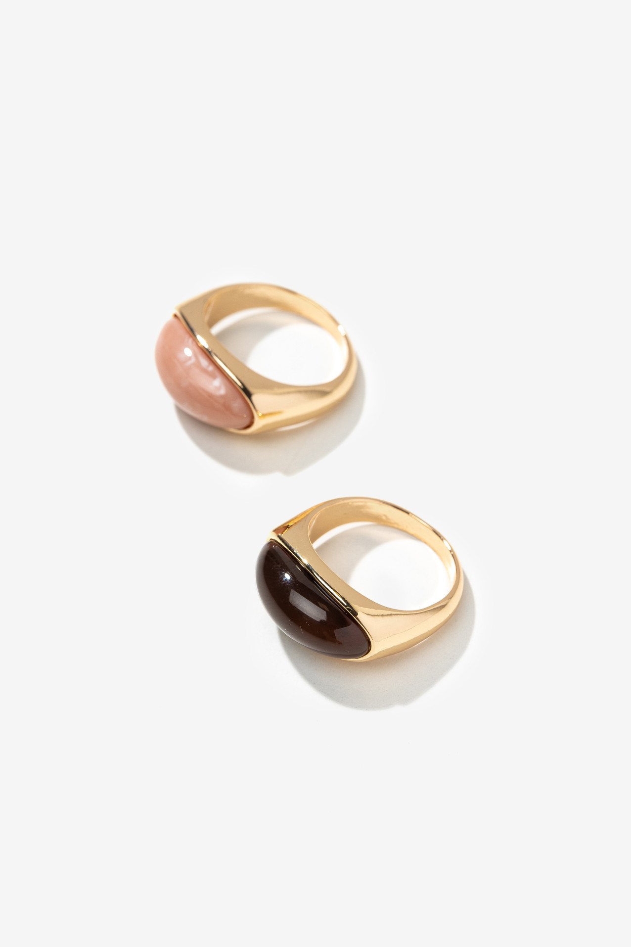 Chunky Brown Gold Rings