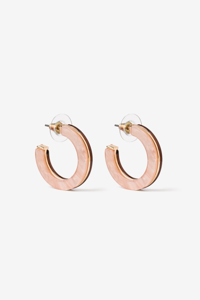 Chunky Marbled Pink Hoops