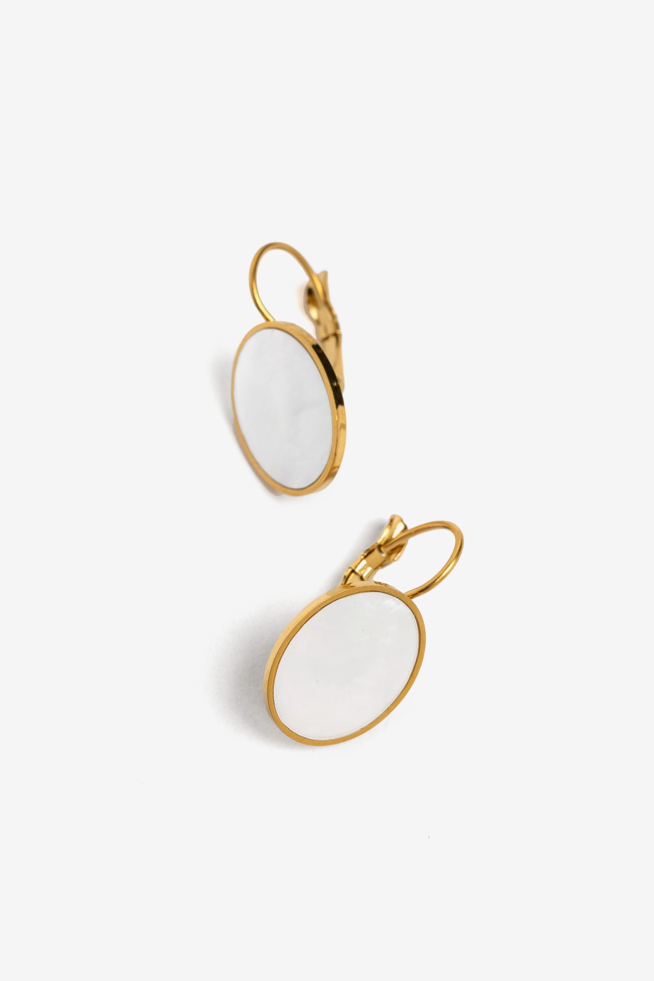 Golden Oval Hoop Earrings