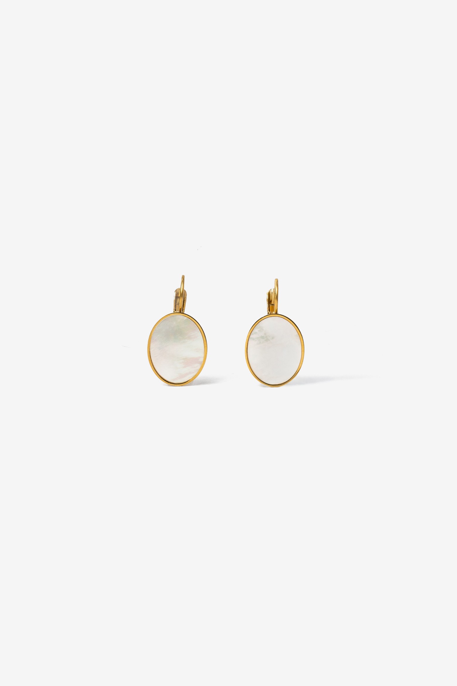 Golden Oval Hoop Earrings