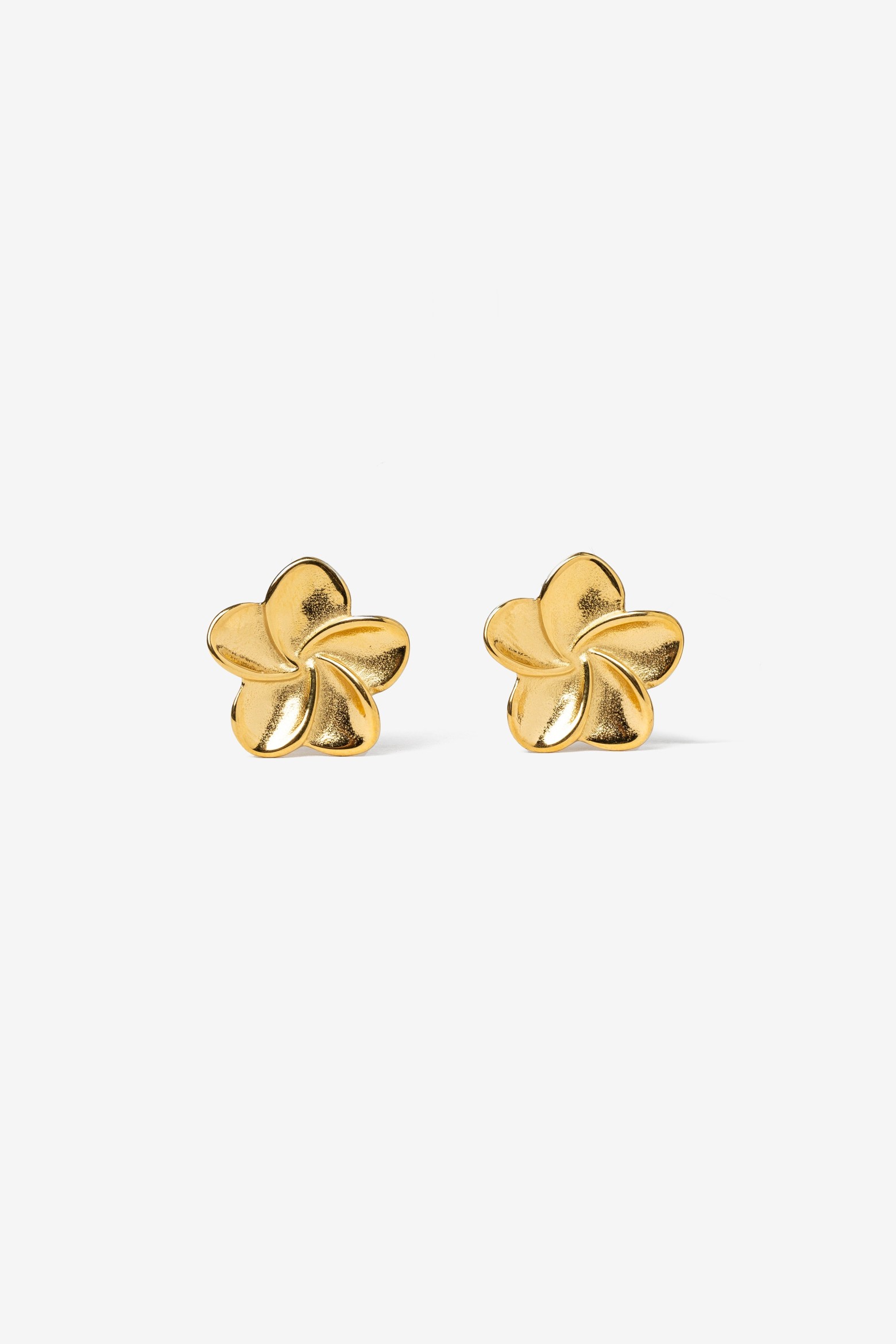 Golden Flower Stud Earrings