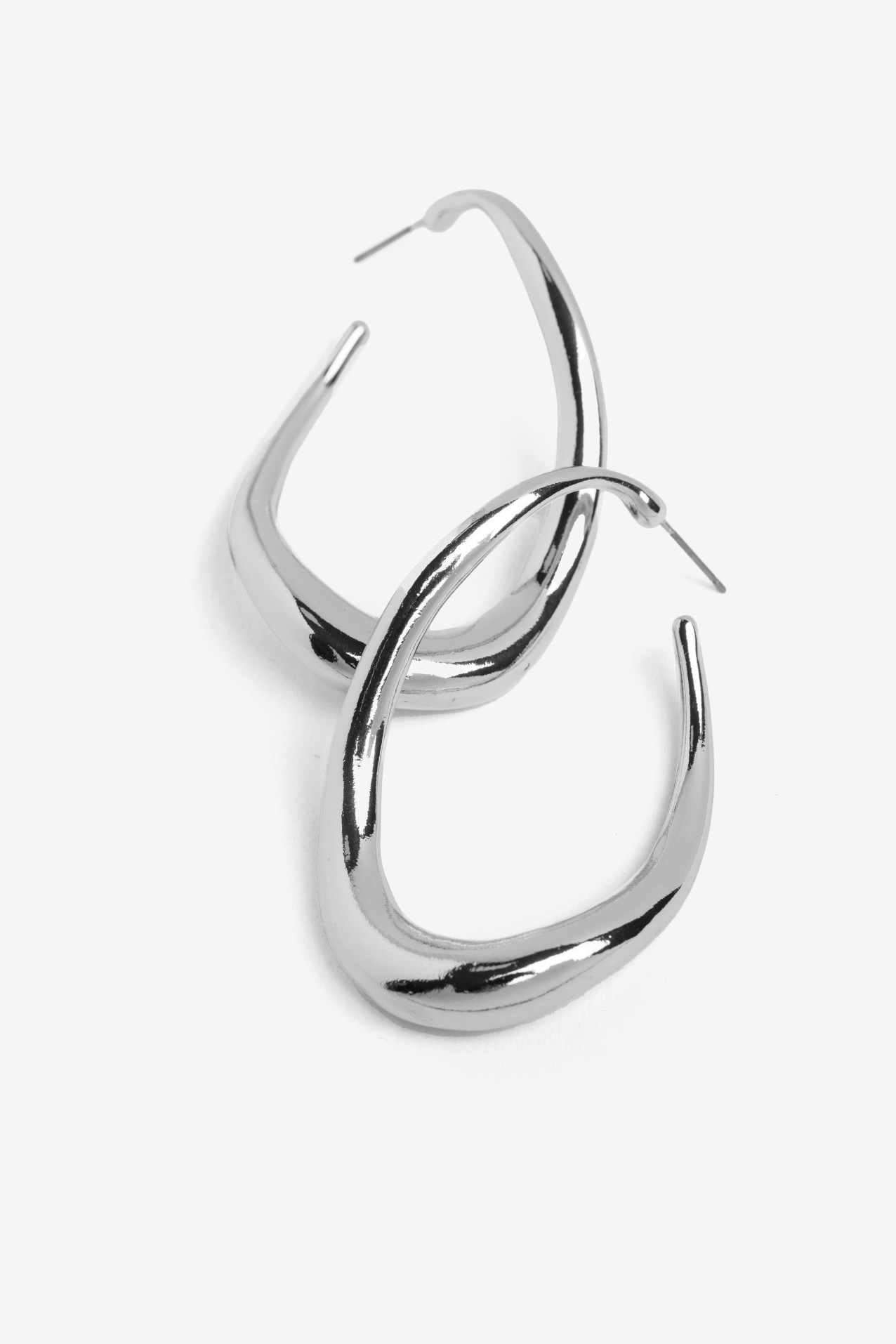 Chunky Silver Hoop Earrings