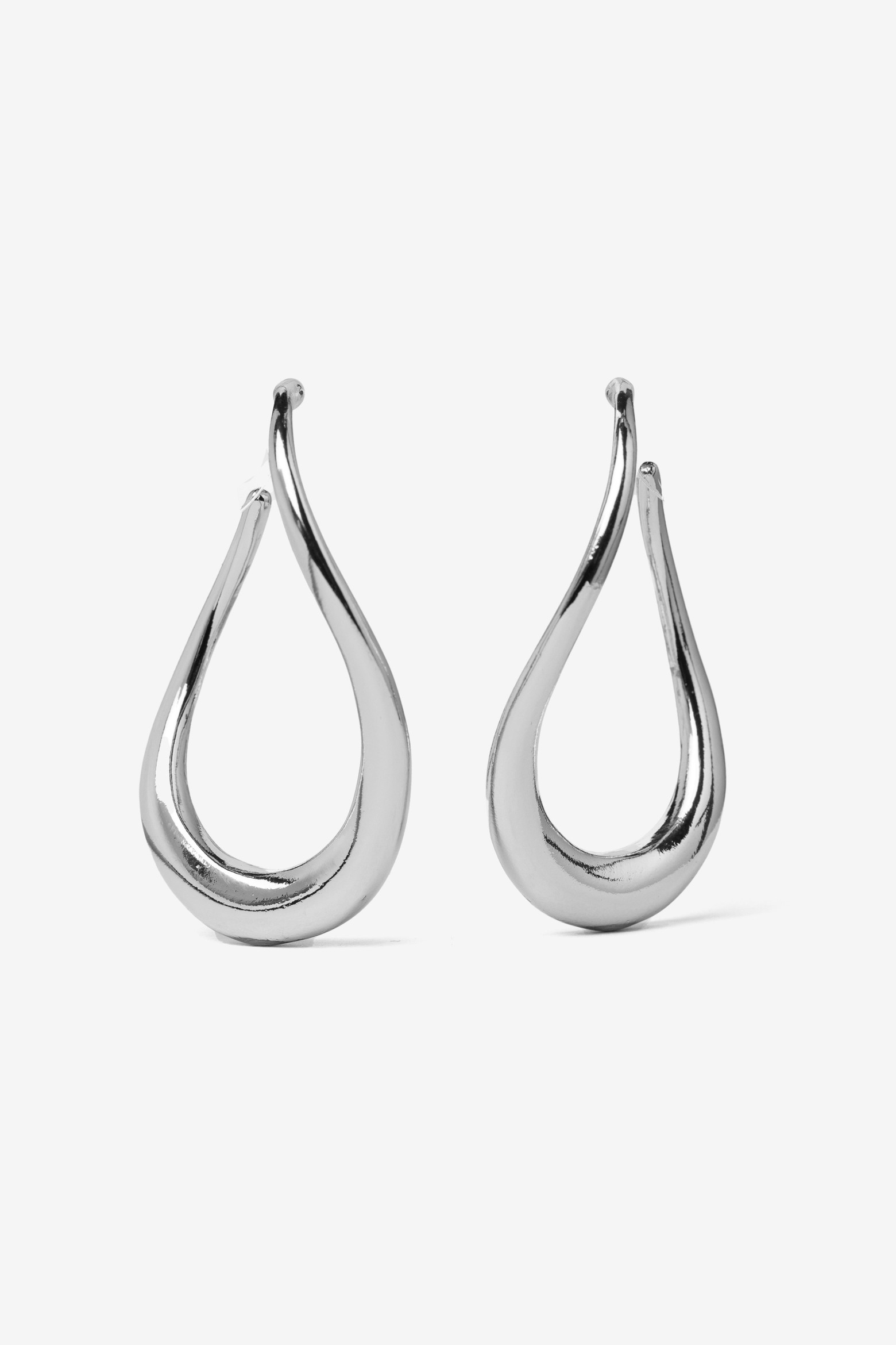 Chunky Silver Hoop Earrings