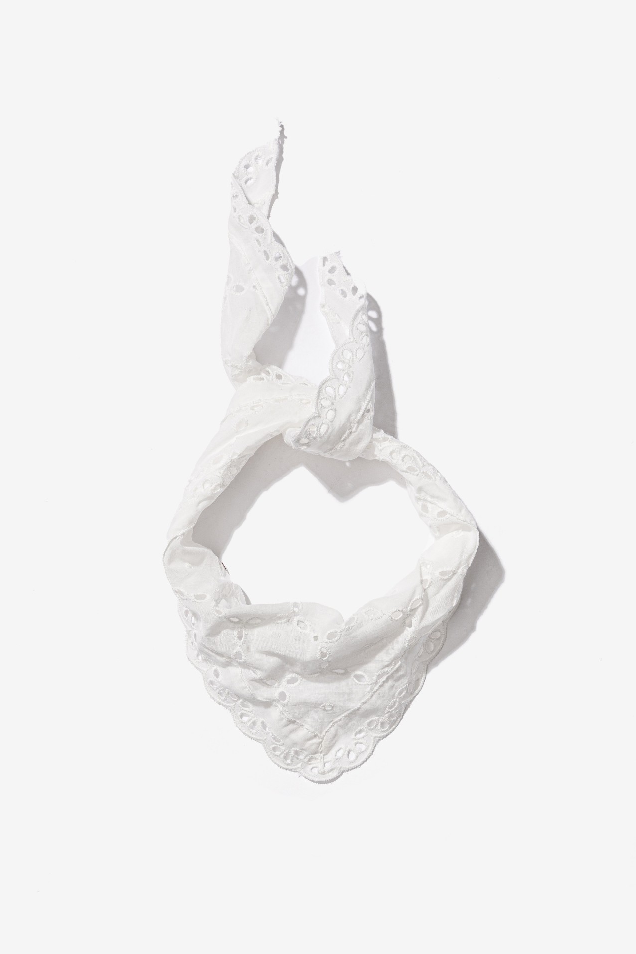 White Eyelet Skinny Bandana