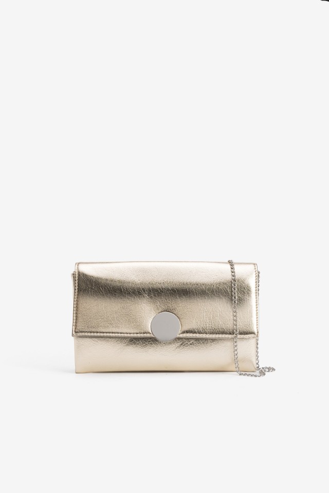 Golden Rectangular Party Clutch