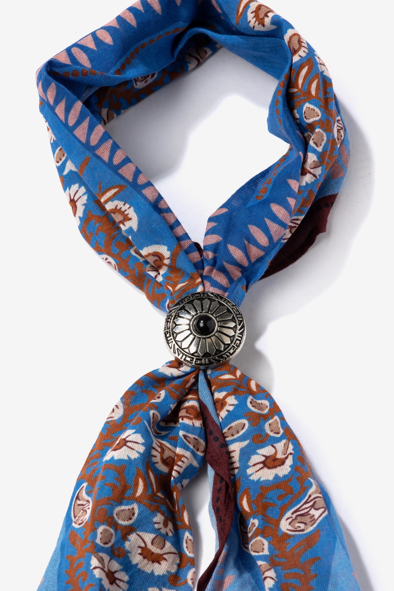 Blue Floral Bandana Skinny