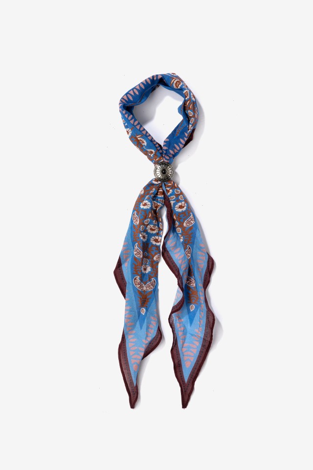 Blue Floral Bandana Skinny