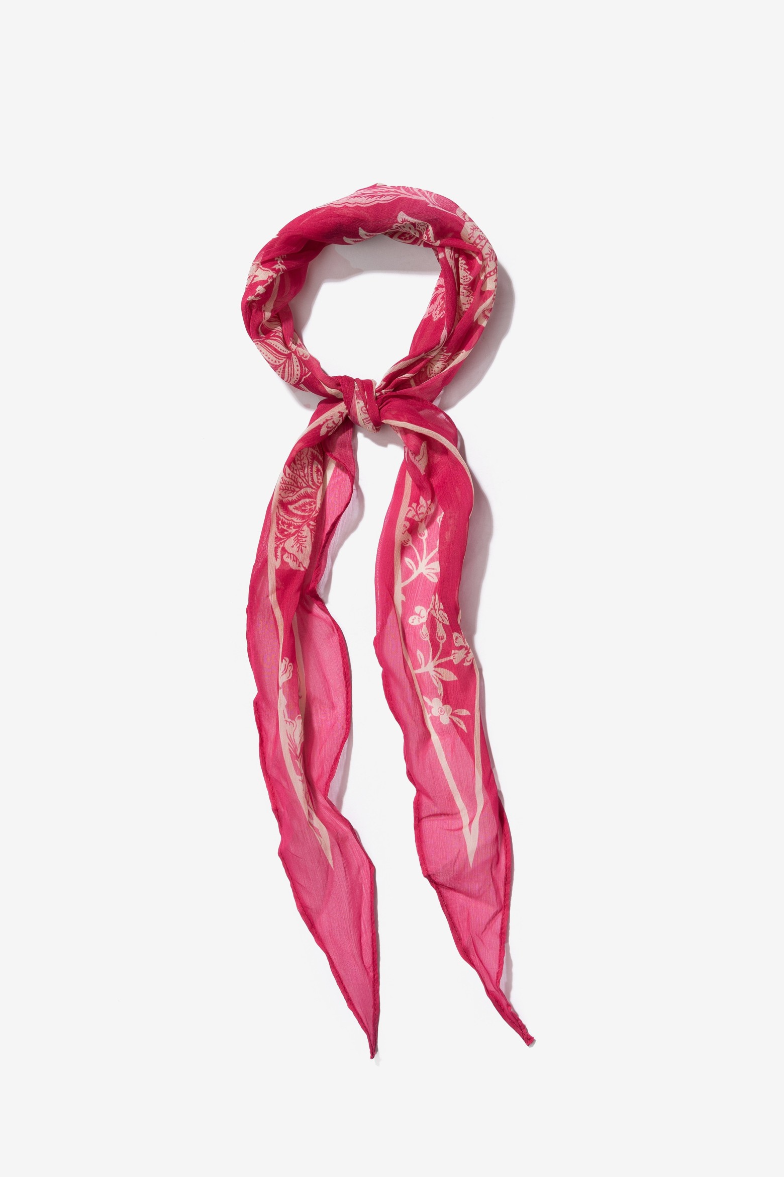 Pink Skinny Floral Bandana