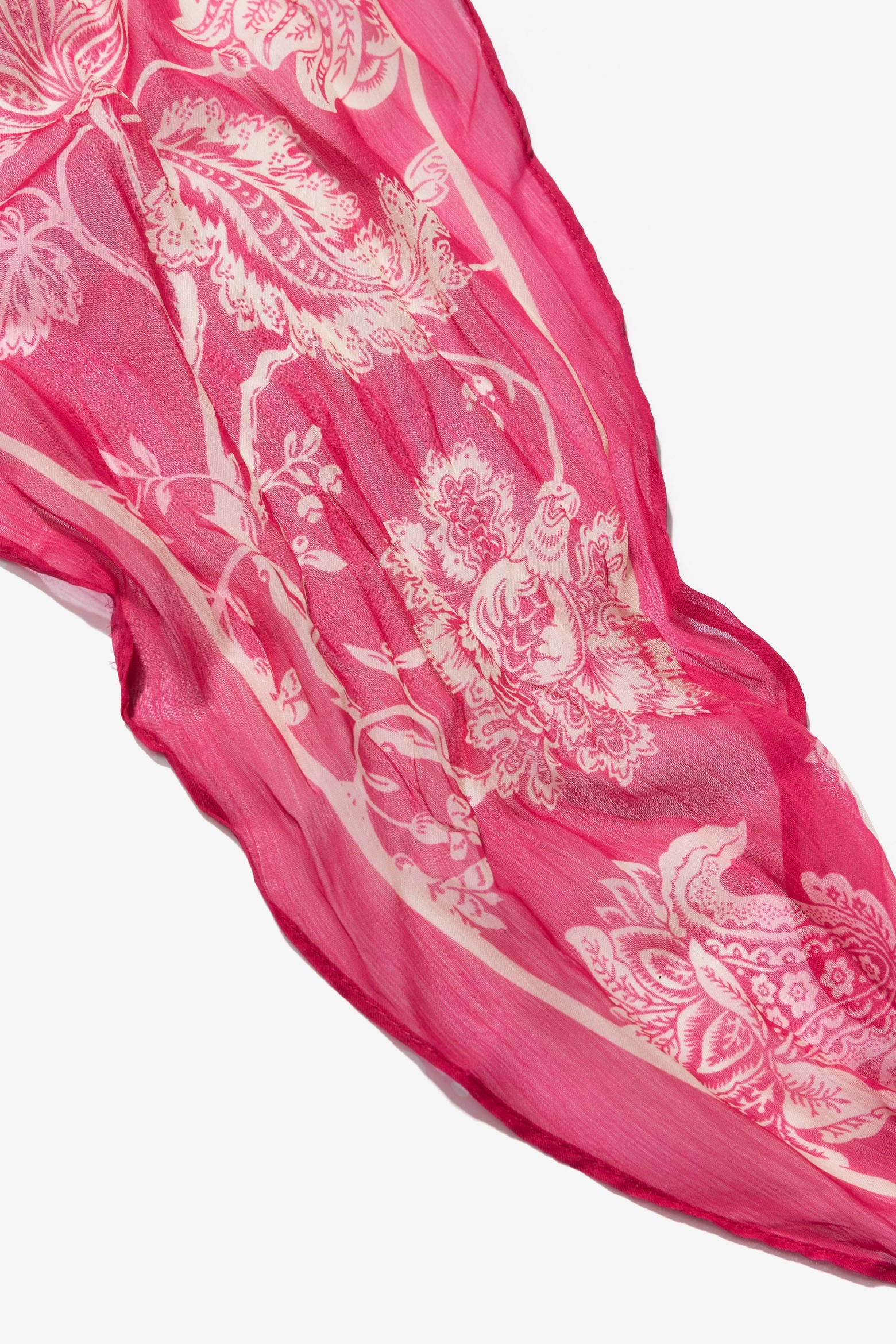 Pink Skinny Floral Bandana