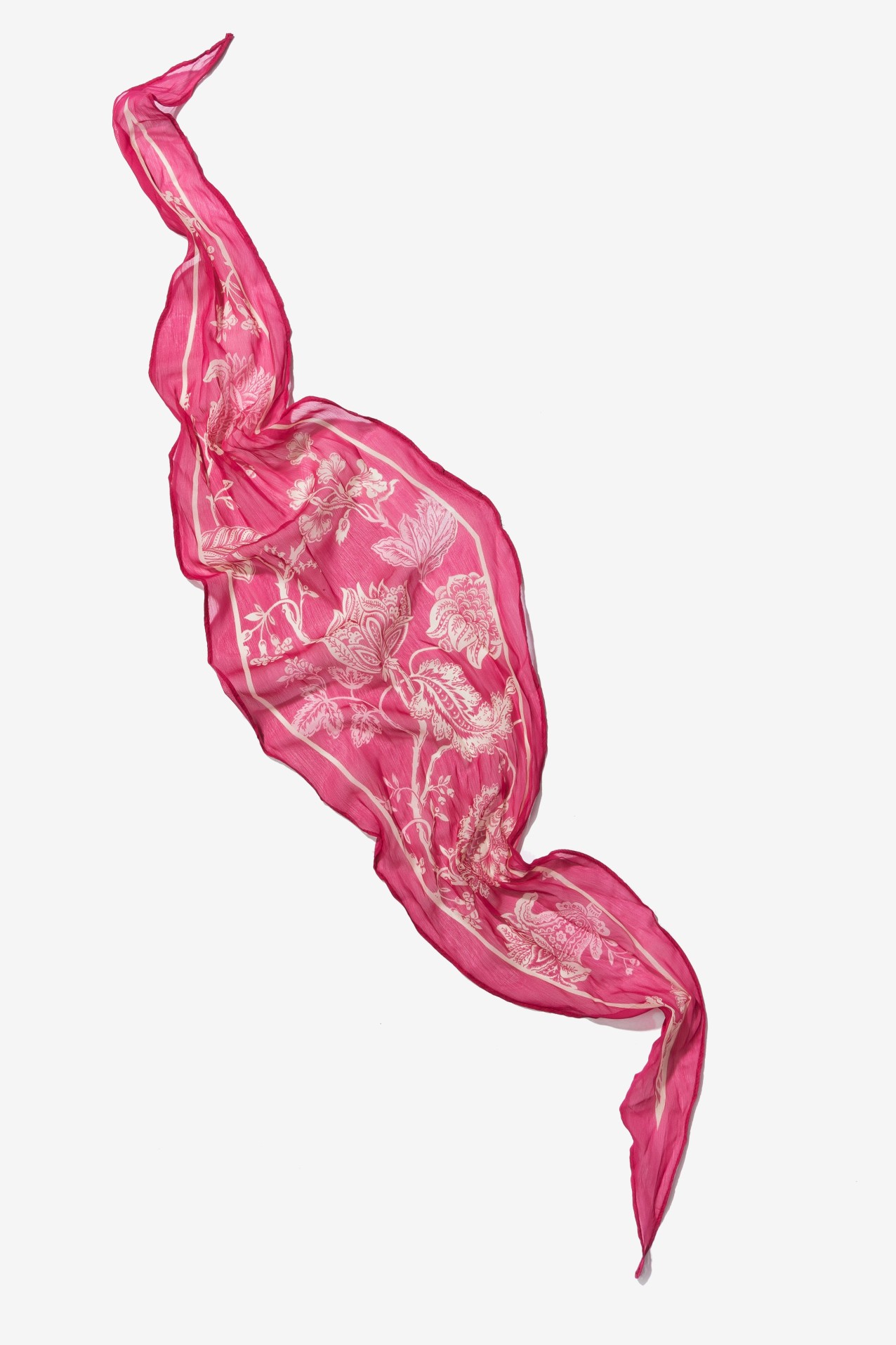 Pink Skinny Floral Bandana
