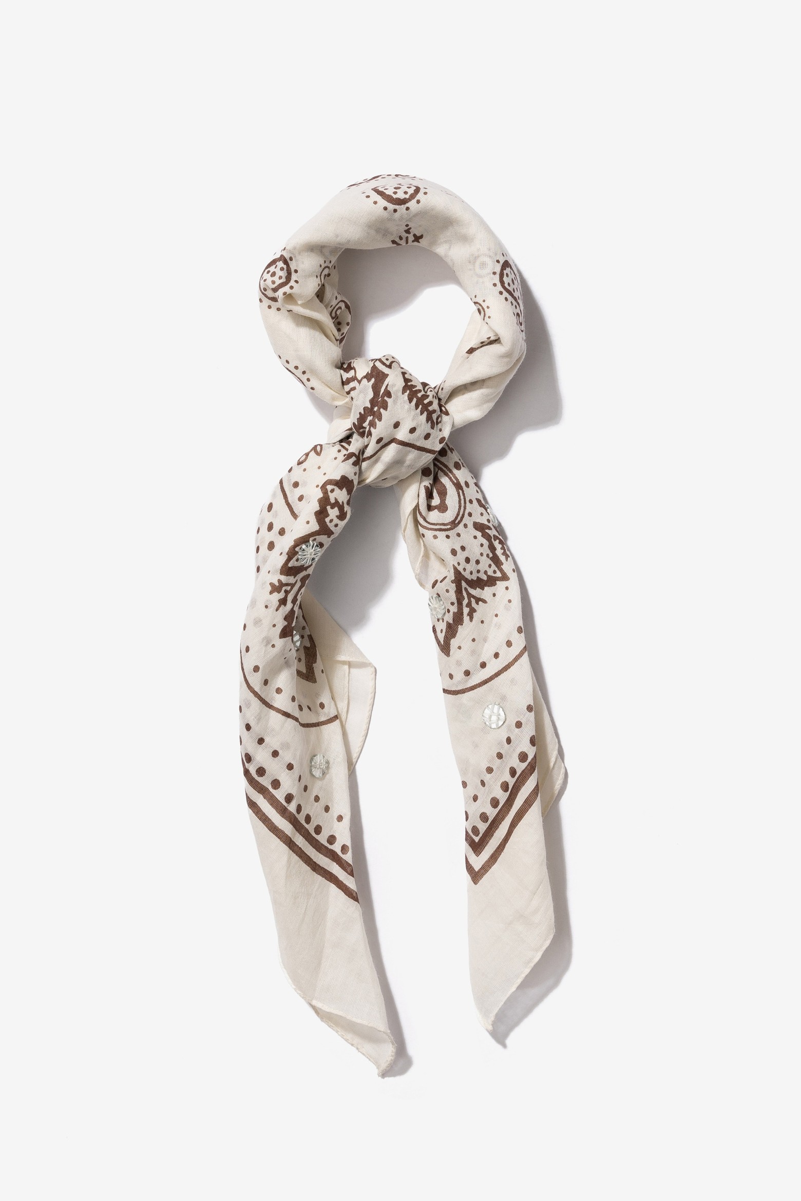 Bandana beige estampado paisley