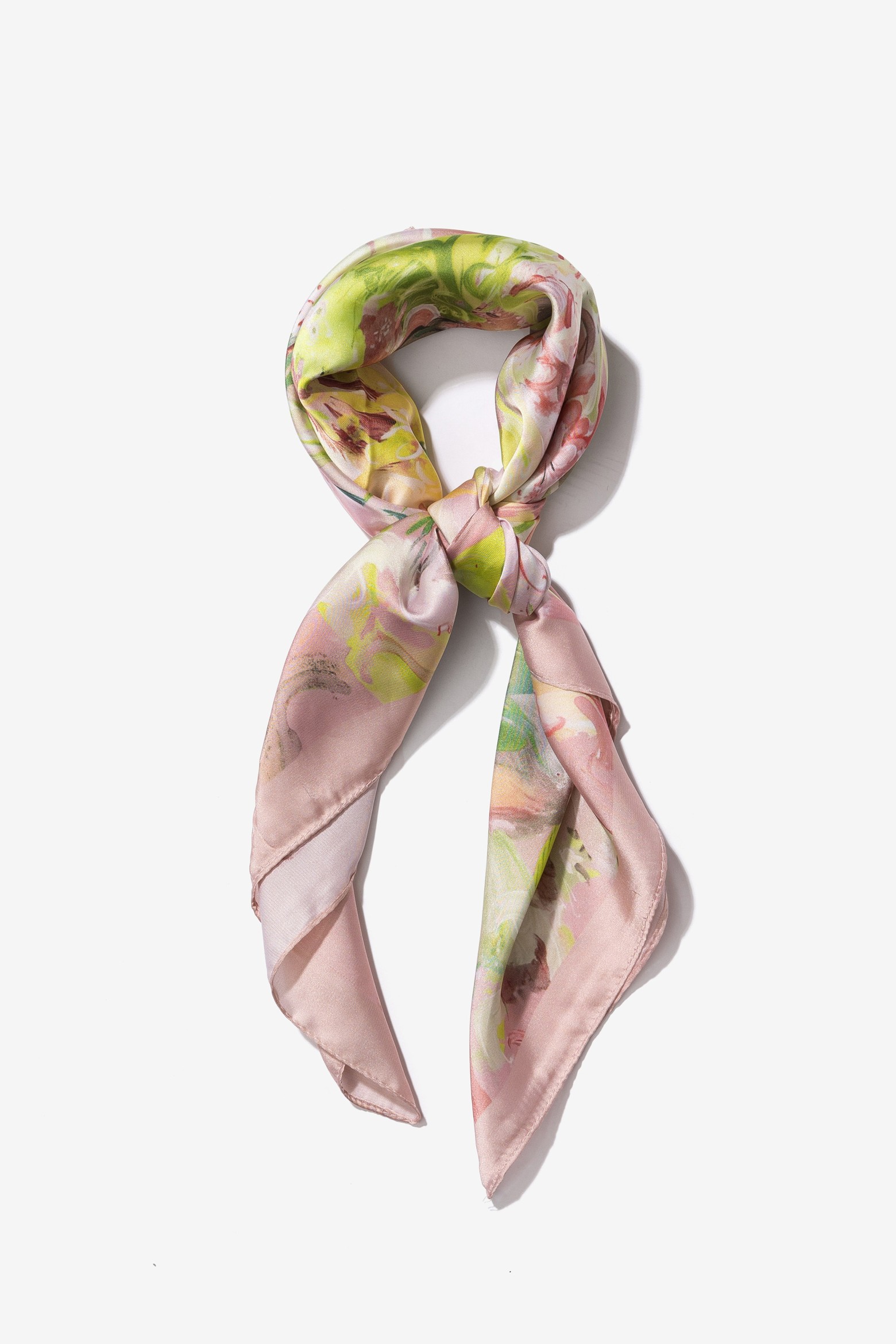 Pink floral printed bandana