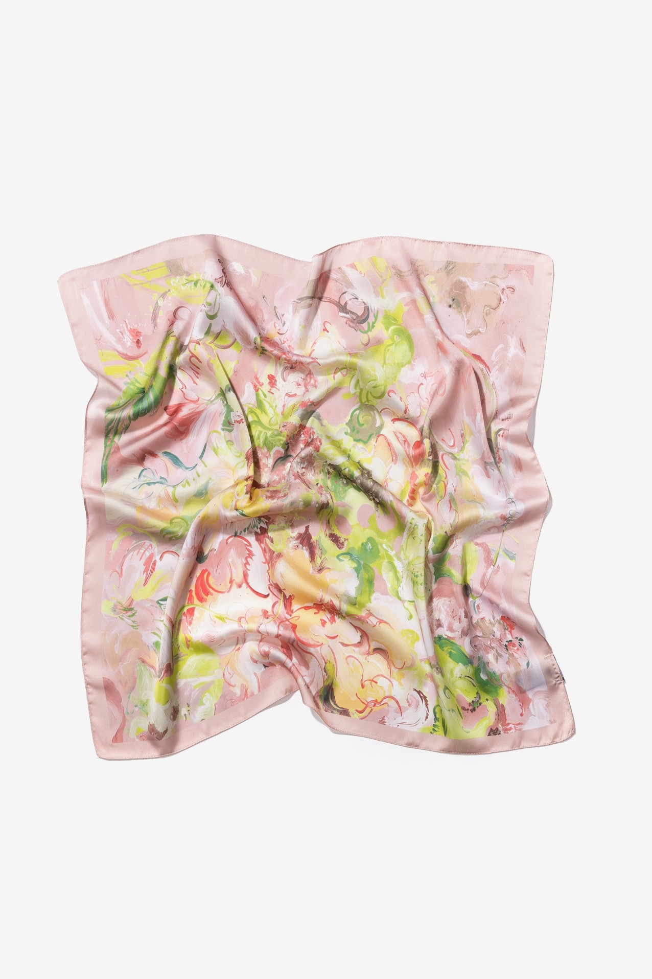 Pink floral printed bandana