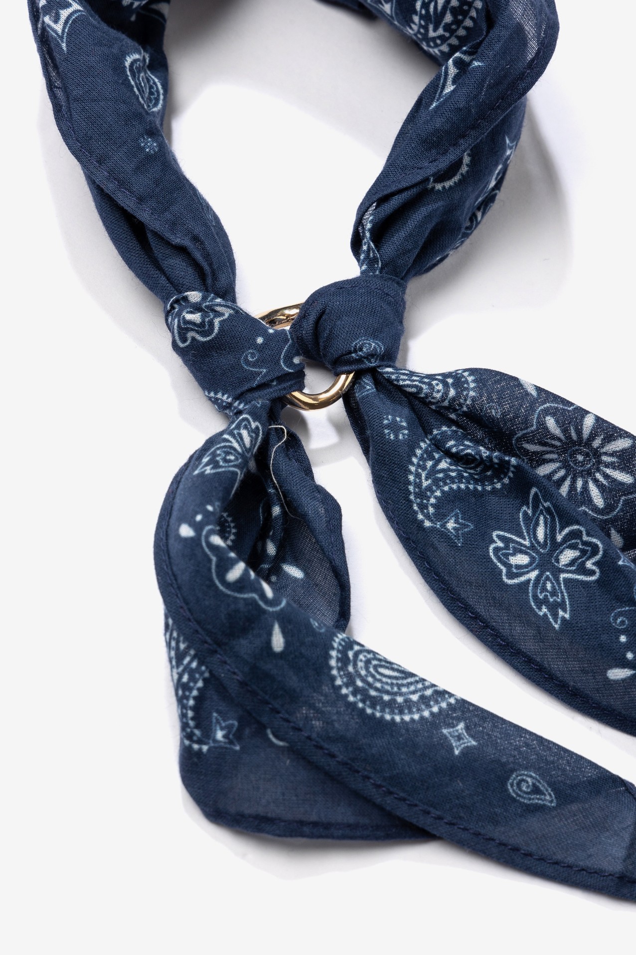 Dark Blue Floral Bandana
