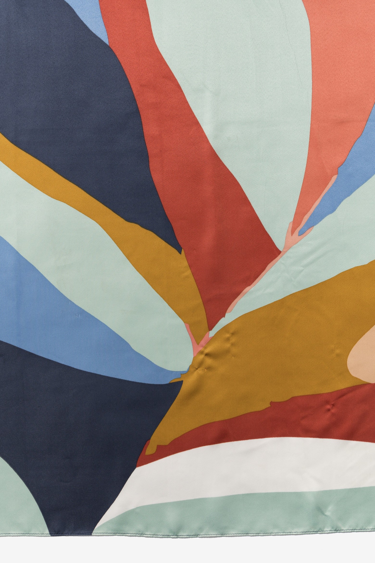 Blue Multicolor Abstract Scarf