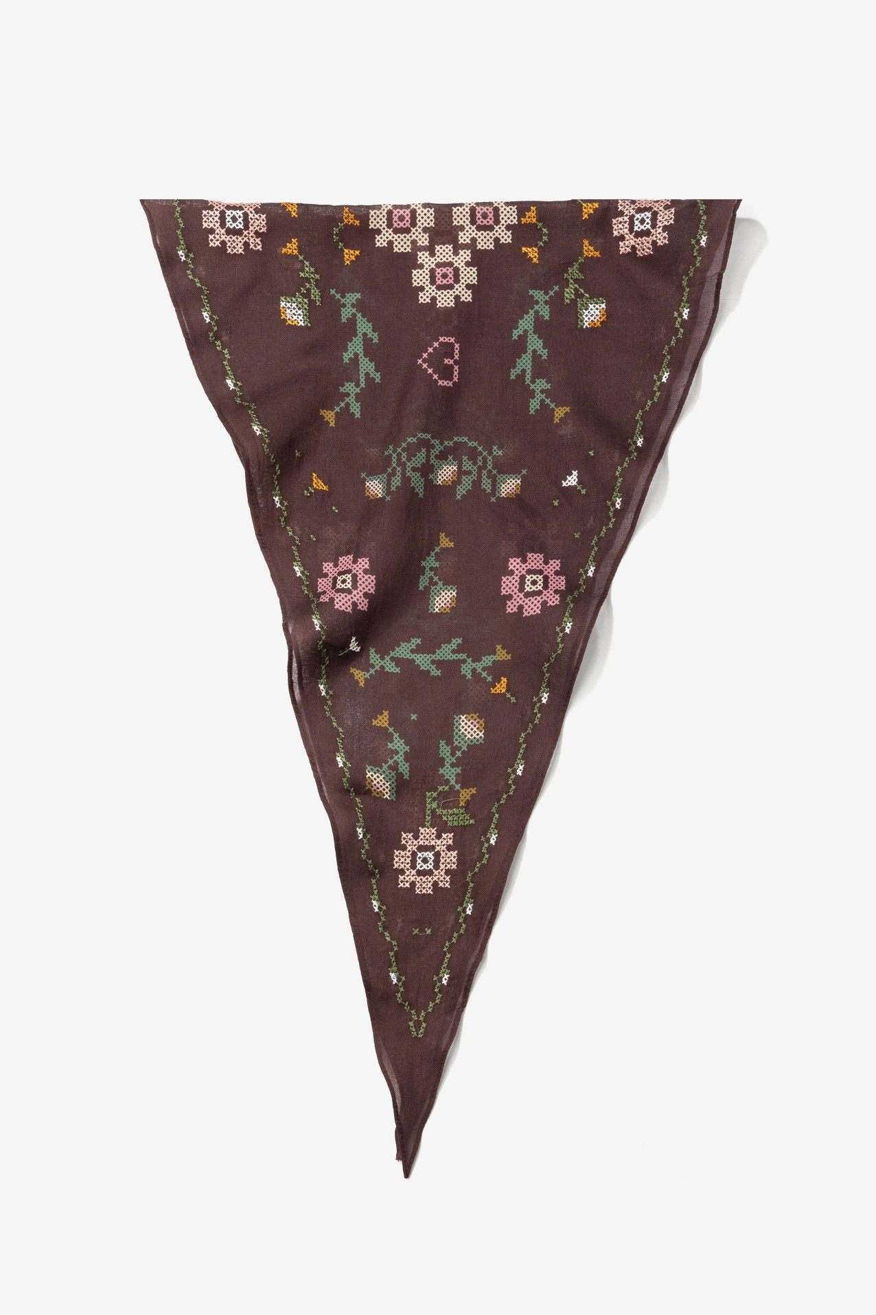 Brown Floral Boho Bandana