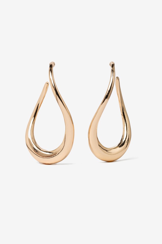 Chunky Gold Wavy Earrings