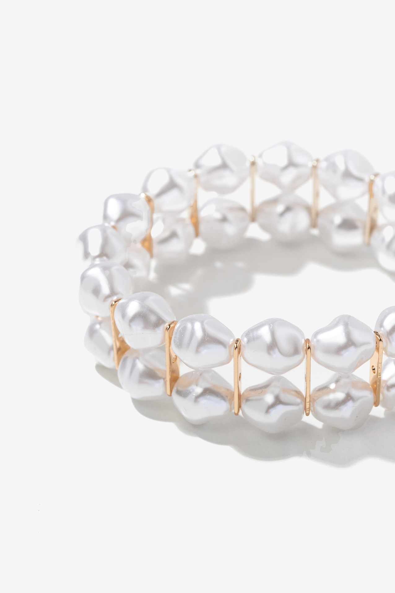 Gold Pearl-Look Bracelet